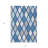 3' X 5' Navy Blue Sky Blue And Ivory Geometric Washable Indoor Outdoor Area Rug