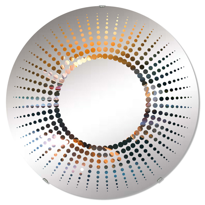 Miroir décoratif Lotus Pond At Sunset II - Starburst-MIR115455-Rond, 23,6 po x 23,6 po