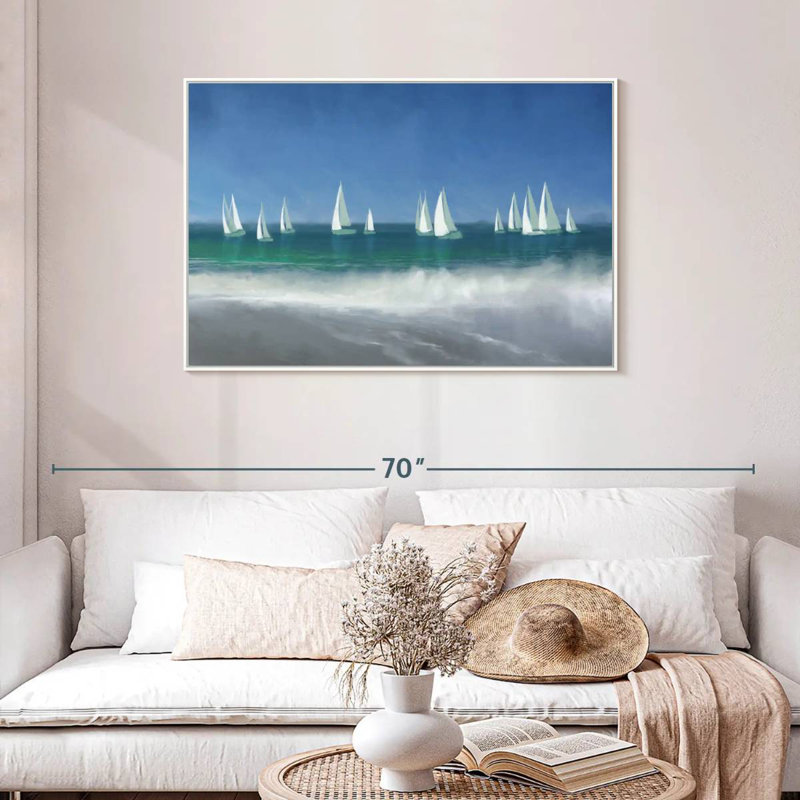Port de plaisance, Cadre flottant blanc, 43 po x 29 po