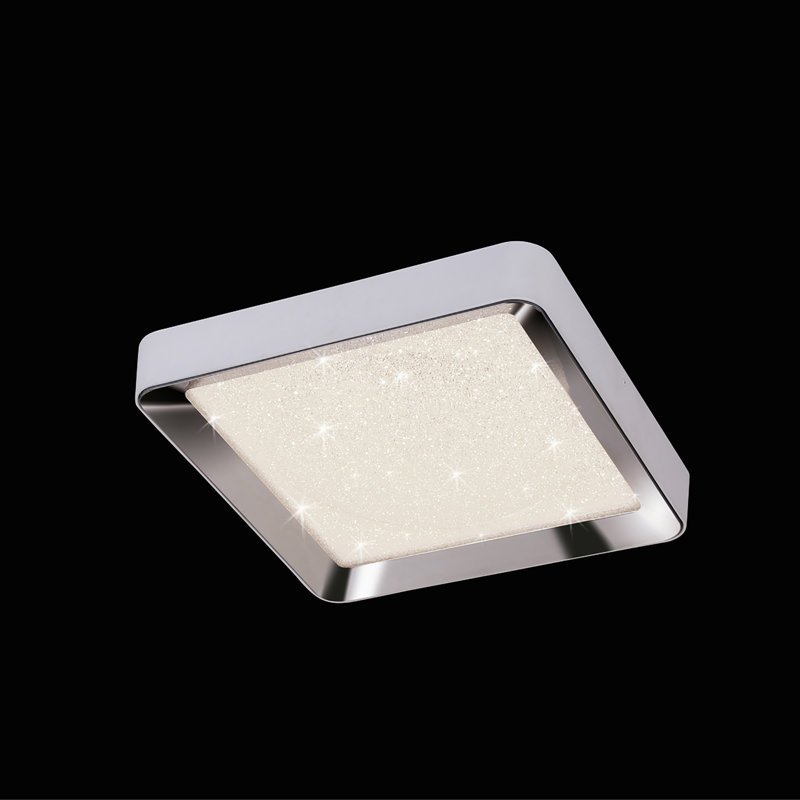 Male Acrylic LED Flush Mount, 8.2cm H x 50cm W x 50cm D