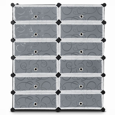 48 Pair Stackable Shoe Rack