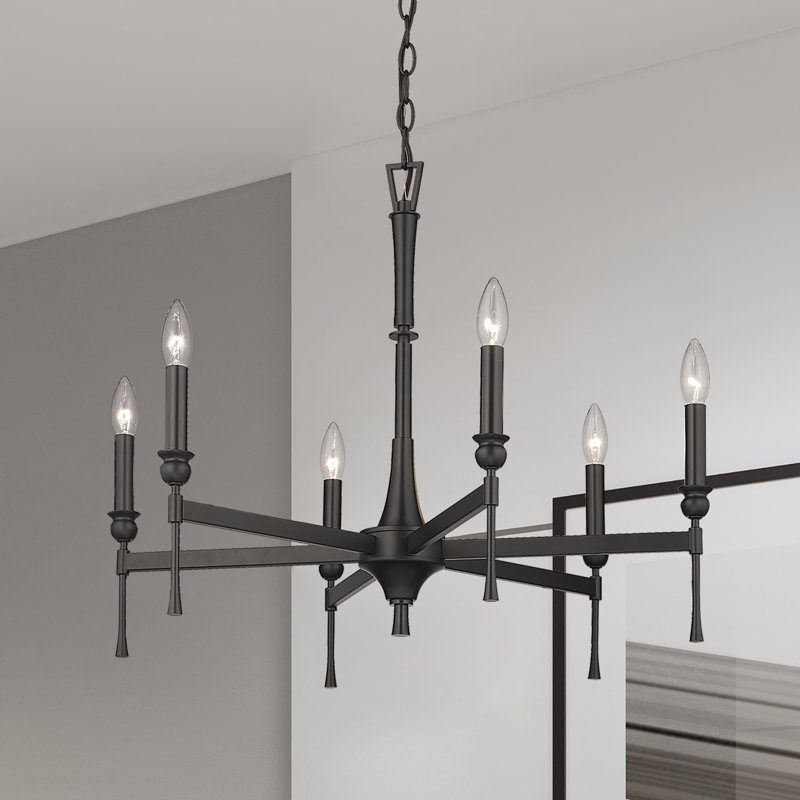 Hadiyaah 6 - Light Steel Dimmable Empire Chandelier