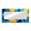 Feuilles numériques bleues et jaunes II - art mural miroir floral - imprimé sur métal-846847126