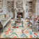 Cherry Machine Washable Floral Area Rug With Non-Slip Backing