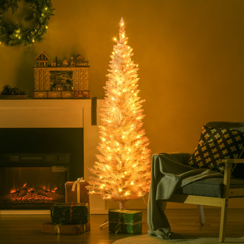 Grand sapin de Noël artificiel pré-éclairé, 4'11"