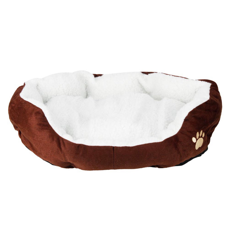 Willmar Cotton Pet Bed, Large (8.66" H x 21.65" W x 25.59" D), Coffee