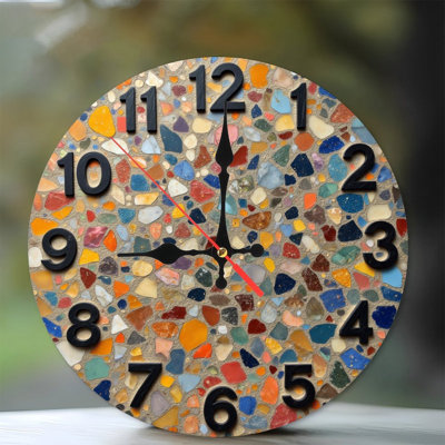 Colorful Mosaic Clock