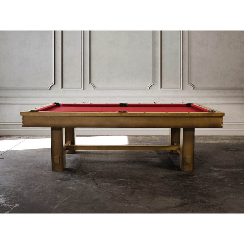 Hank Slate Pool Table with Professional Installation Included, Red, 32.5" H x 101" L x 57" D