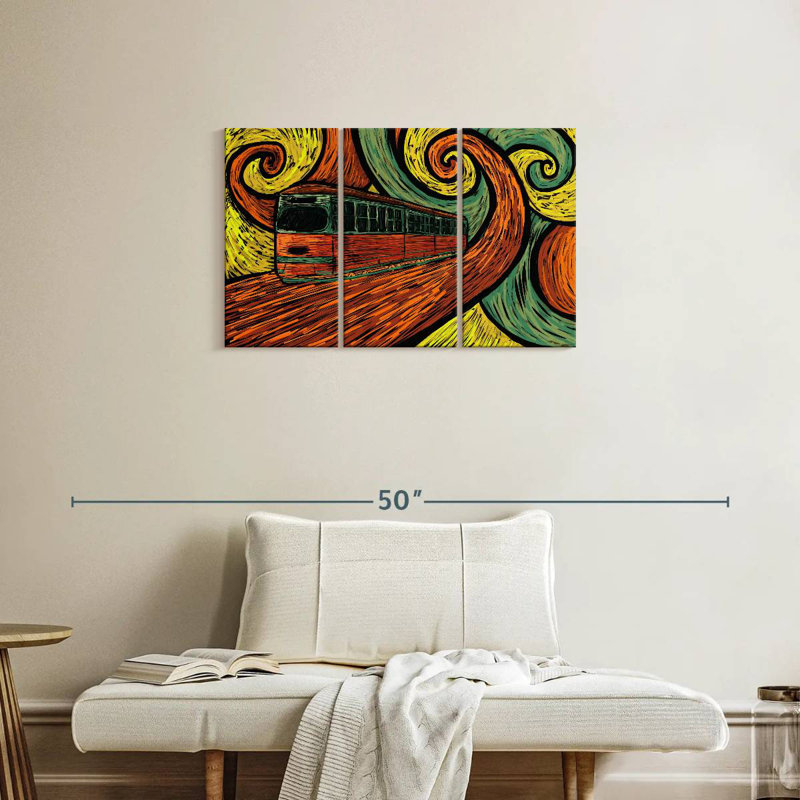 Abstract Tram Journey, 20" H x 33" W