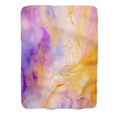 Amethyst Textures - Couverture Sherpa de qualité supérieure 1 pièce