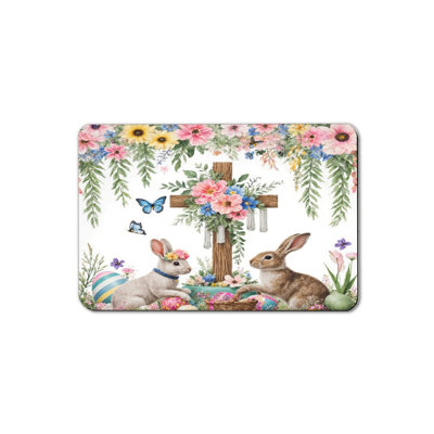 Tapis de bain Cross Cross Bunnies, 16 x 24 po
