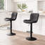 Swivel Upholstered Adjustable Height Counter Stool with Metal Frame-10224158