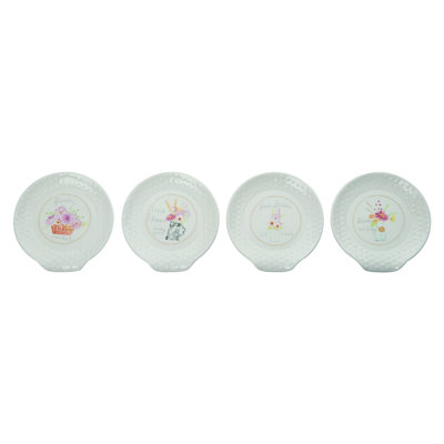  Ceramic Floral Market Spoon Rest Set of 4 Spring Home Decorations