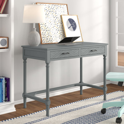 Handler 2-Drawer Writing Desk with Shelves