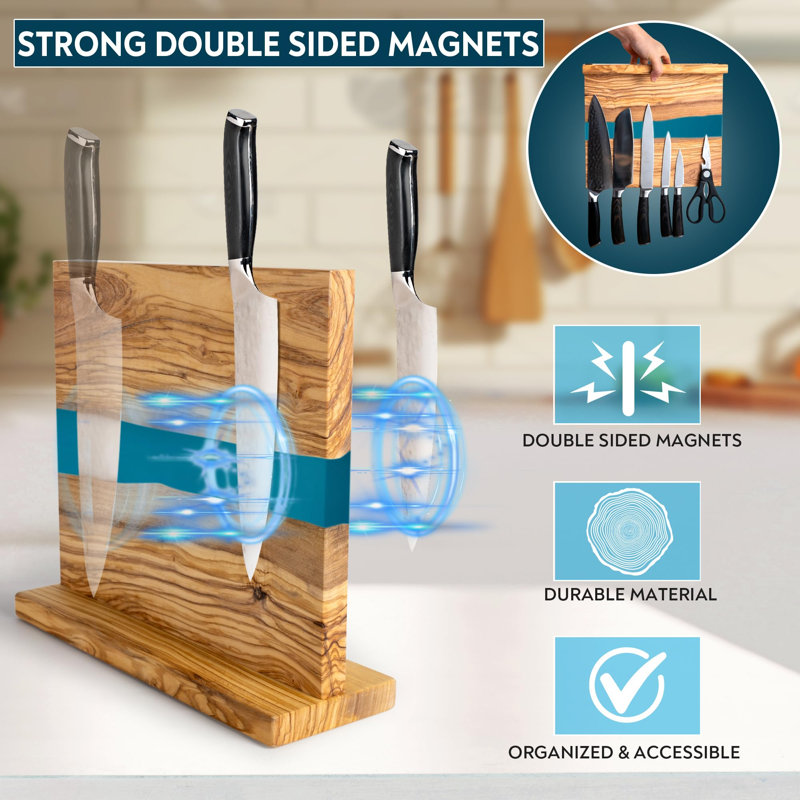 Magnetic Knife Block Stand, Blue