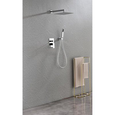 Shower Set System Bathroom Luxury Rain Mixer Shower Combo Set Wall Mounted Rainfall Shower Head Faucet