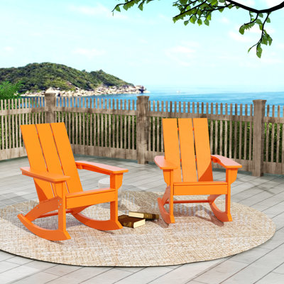 Joubert Plastic Outdoor Adirondack Chair Set