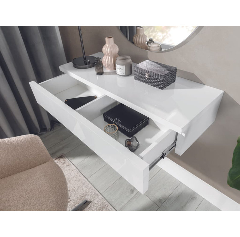 Navene Floating Desk, White