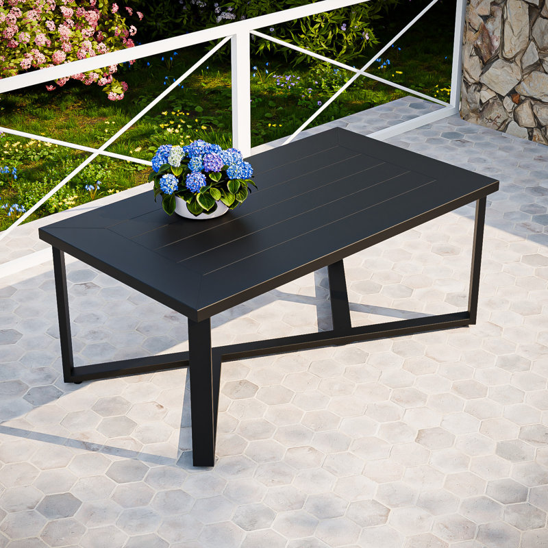 Table basse d'extérieur en aluminium