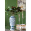 Porte-bougie conique en aluminium 4,8 x 3 x 15,8 po avec motif humain abstrait et support en marbre