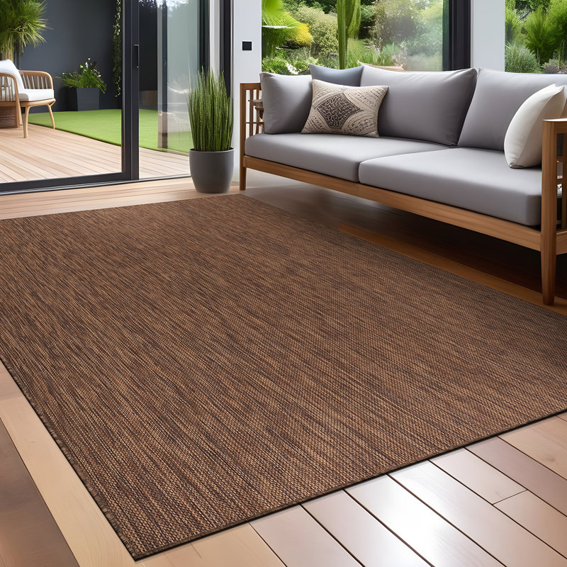 Wade Logan® Waikiki Brown Indoor / Outdoor Rug & Reviews | Wayfair