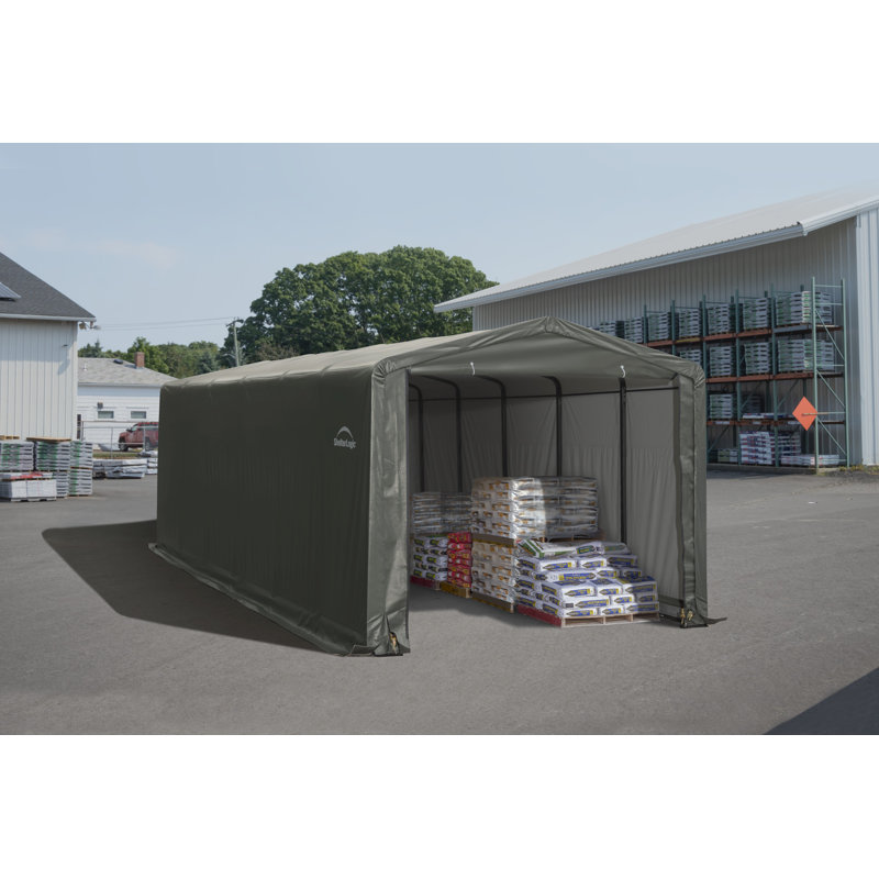 ShelterTube Wind and Snow-Load Rated Garage, 12x27x10 Green