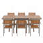 Ensemble repas d'extérieur avec chaises et table extensible-327338251