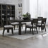 Trenea Opt Rectangular Table Set w/ 6 Panel Back Upholstered Chairs