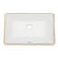 Lavabo de salle de bain rectangulaire en céramique avec trop-plein 13 po APRESSHUI