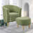 Upholstered 27" Wide Barrel Chair with Ottoman-87710224