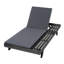 Ensemble de chaise longue avec structure ouverte en bois de sauterelle laqué noir avec coussins imperméables-753082545