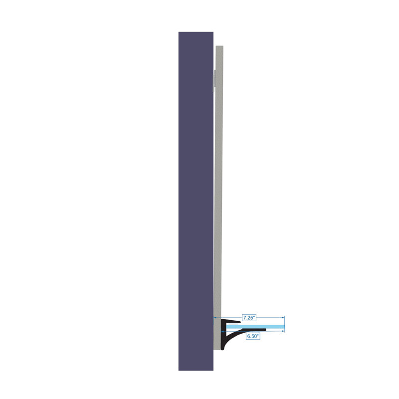 Miroir d'appoint Mowery, 32,5 po x 48 po, Brun / crème / laiton