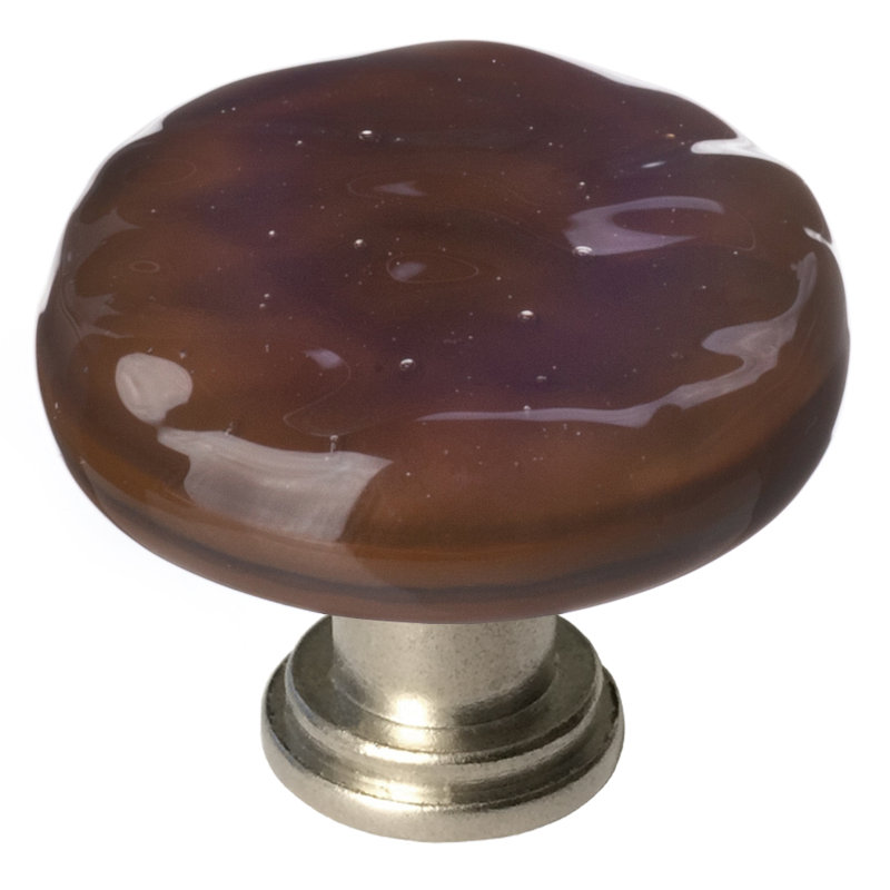 Glacier Mushroom Knob, Woodland Brown, Satin Nickel