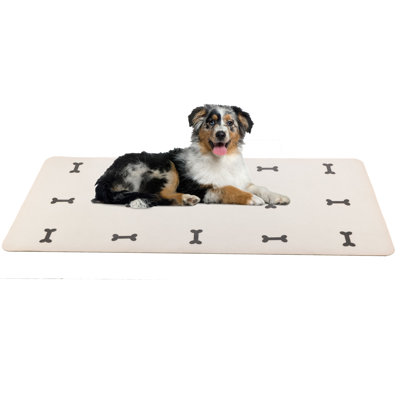 Très grand tapis d'alimentation pour chien avec fond antidérapant PETMAker - 55 po x 28 po