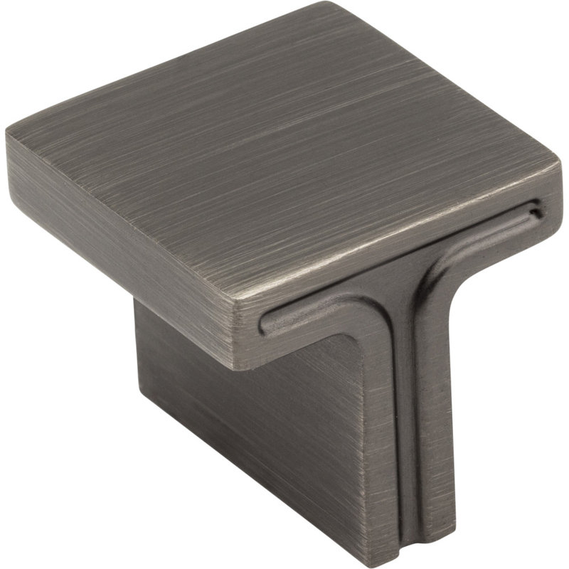Anwick Square Knob, Brushed Pewter