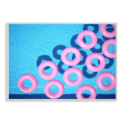 « satellite view rose pool floatings »-impression sur toile tendue