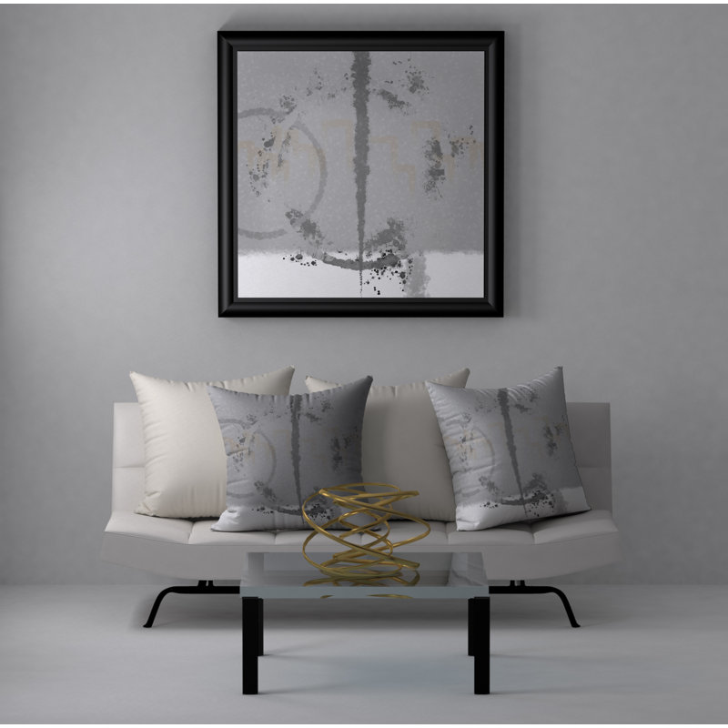 Coussin décoratif abstraite, H 24 po x l 24 po