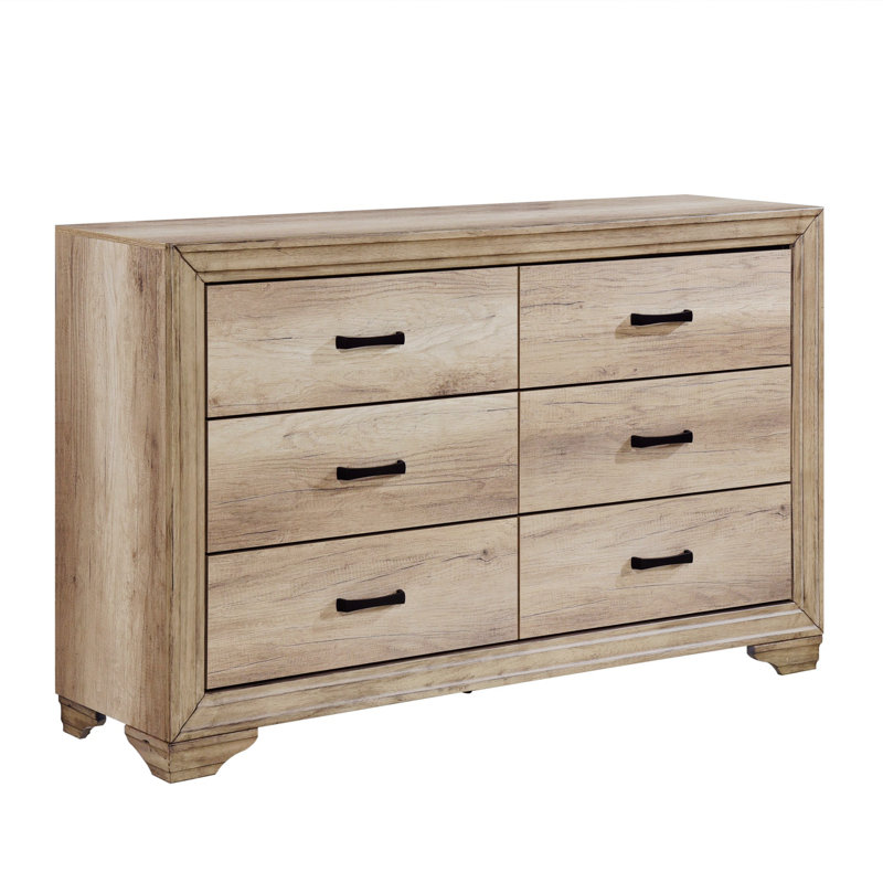 Commode 6 tiroirs pour la chambre à coucher, commode au design contemporain pour la maison