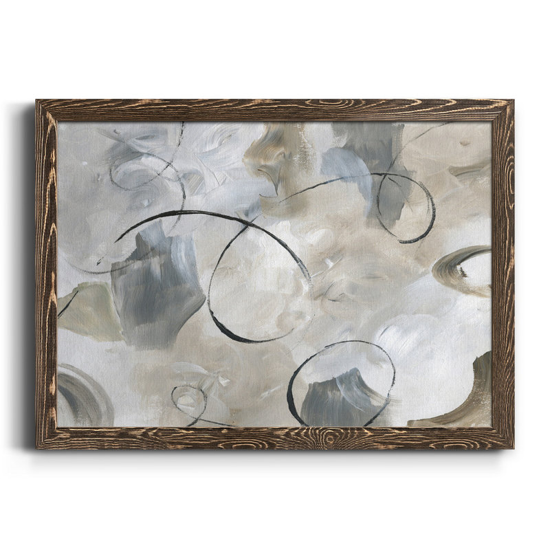 Crescendo - Peinture sur toile encadrée, H 24 po x l 18 po x P 1,5 po, Toile encadrée noyer