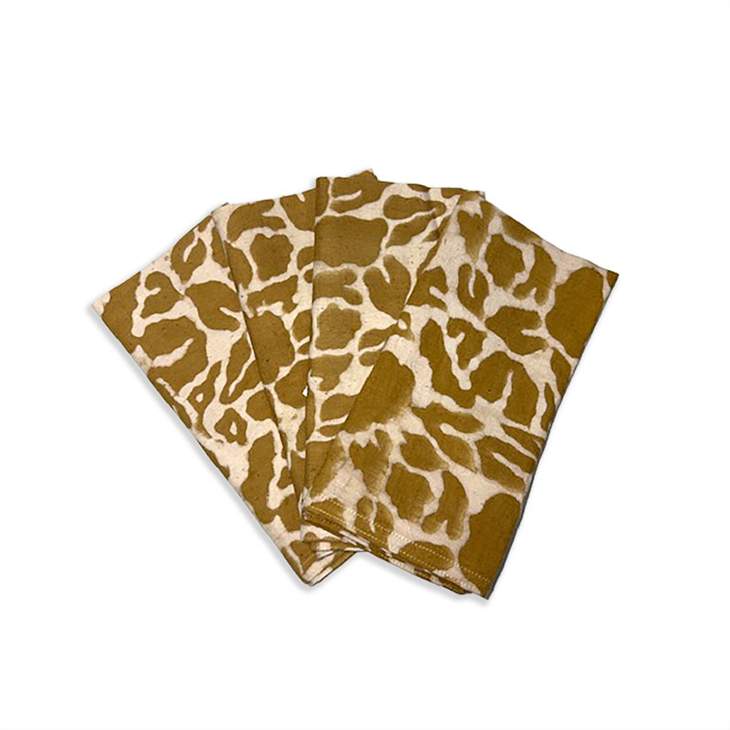 Yan Mustard Block Print Napkins