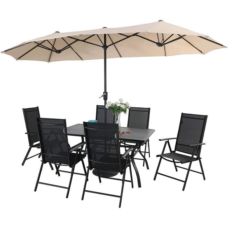 6 - Person Patio Dining Set with Rectangular Table