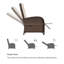 Fauteuil inclinable d'extérieur réglable avec coussins Nirmaan