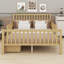 Base de lit plateforme en bois robuste avec garde-corps doubles et 2 tiroirs de rangement-126553062