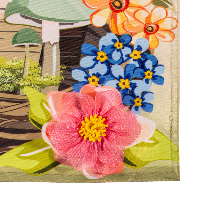 Drapeau de jardin Spring Birdhouse