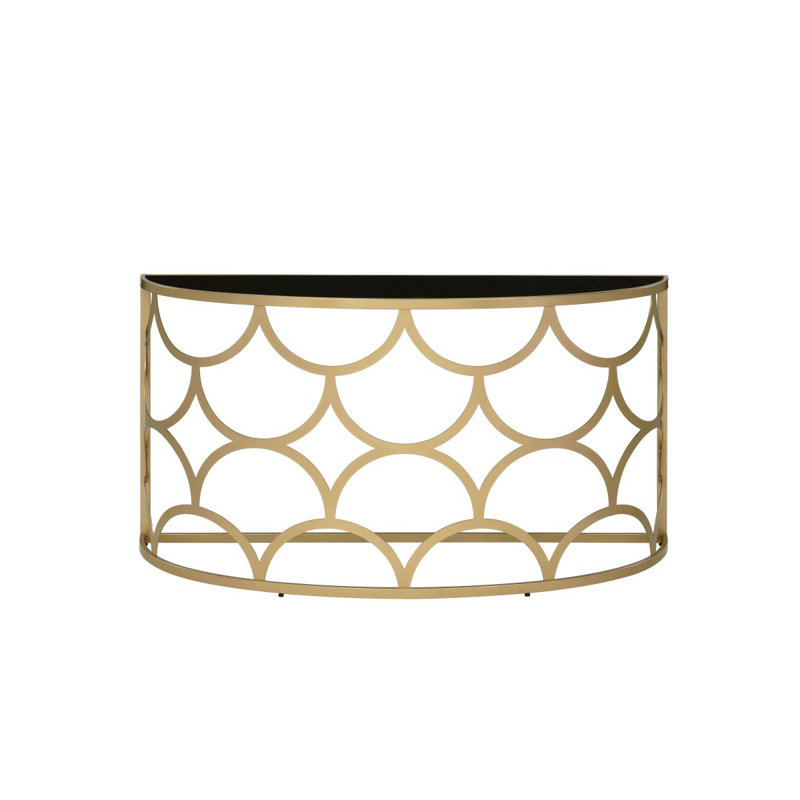 Altus Gold Finish Console Table