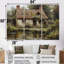 Mystérieuse maison de campagne rustique près de l'étang - ensemble d'art mural imprimé campagne-108317286-108317288