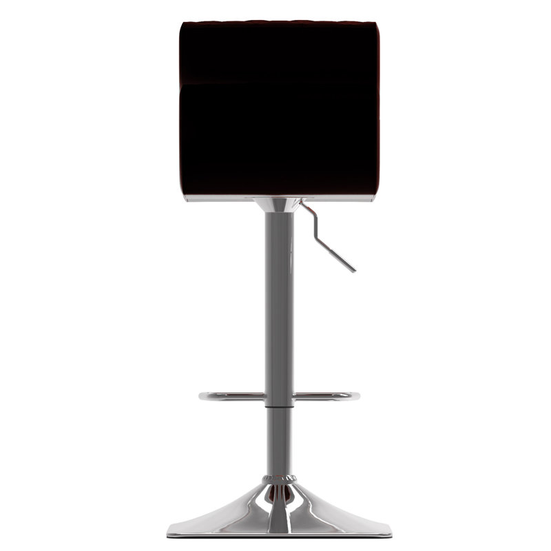 Tabouret de bar rembourré à hauteur réglable Abdussamad, Noir