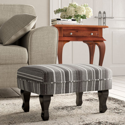 Mont Wide Rectangle Striped Footstool