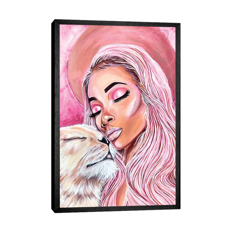 Wild Woman - Painting on Canvas, Black Framed, 66.04cm H x 45.72cm W x 3.81cm D