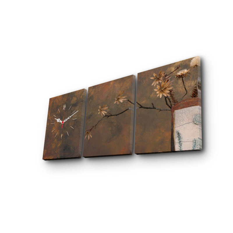 Ensemble d'horloge murale 3 pièces Elegant Structure robuste en bois à 100%, épaisseur: 1,2 po | Parfait pour la décoration intérieure et les intérieurs modernes, conception unique